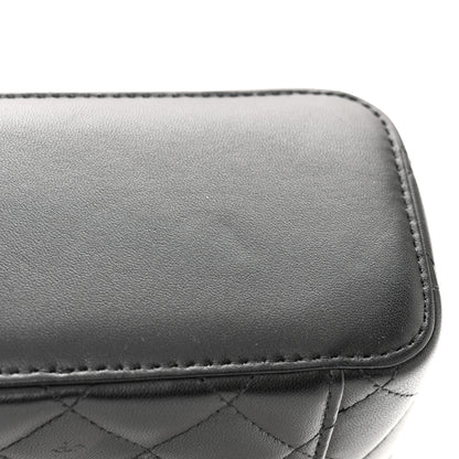 Chanel Lambskin Quilted Small Top Handle Vanity Case With Chain Black 12 of 13