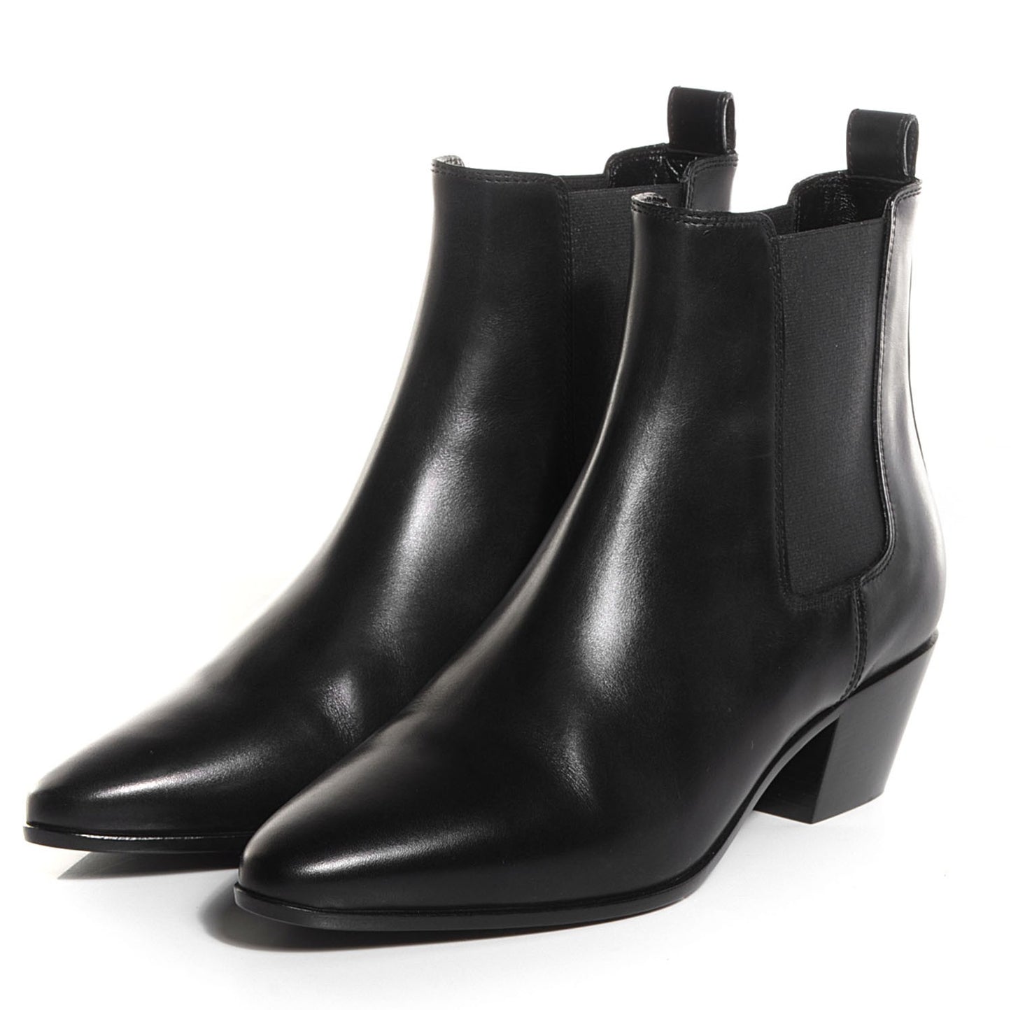 Smooth Calfskin Rock Chelsea Boots 36 Black