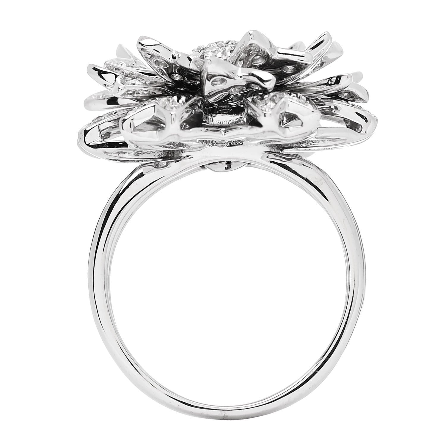Parker & West by FASHIONPHILE 18K White Gold Diamond 1.10ctw Flower Ring 50 5.25 5 of 11
