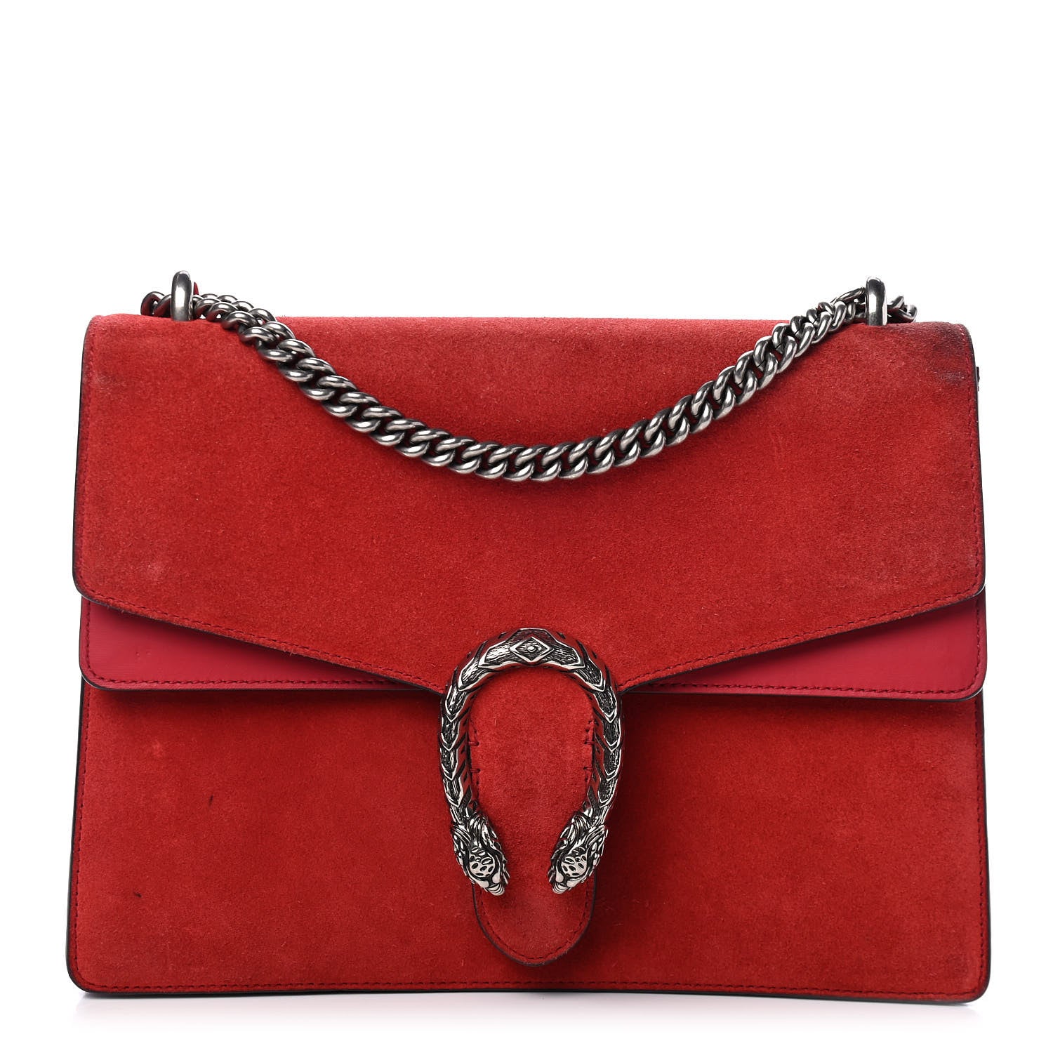 Gucci Suede Vitello Velvet Medium Dionysus Shoulder Bag Vulcanic Red 1 of 5