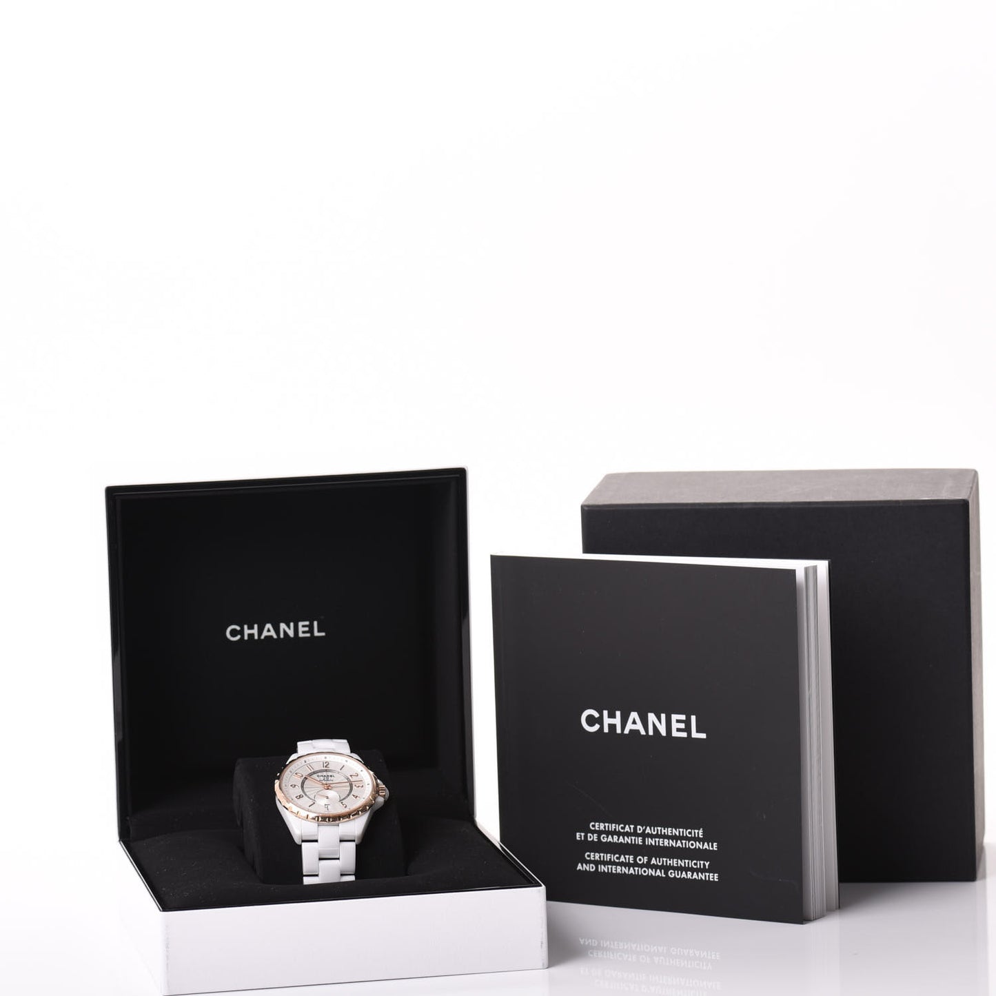 Stainless Steel 18K Beige Gold Ceramic 36.5mm J12 Automatic Watch White
