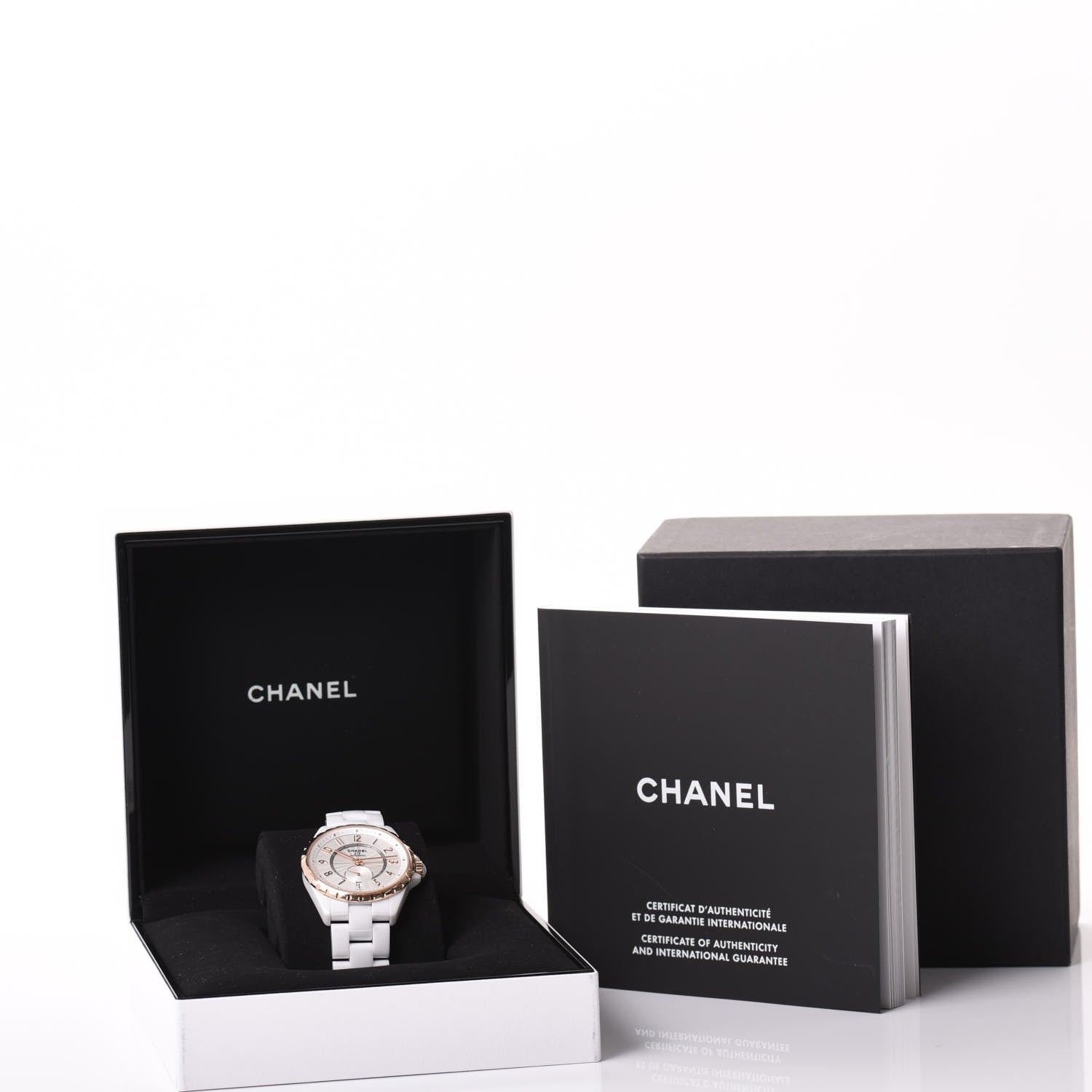 Chanel Stainless Steel 18K Beige Gold Ceramic 36.5mm J12 Automatic Watch White 7 of 7
