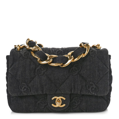 Chanel Denim Quilted Medium Funky Town Flap Black 1 of 9