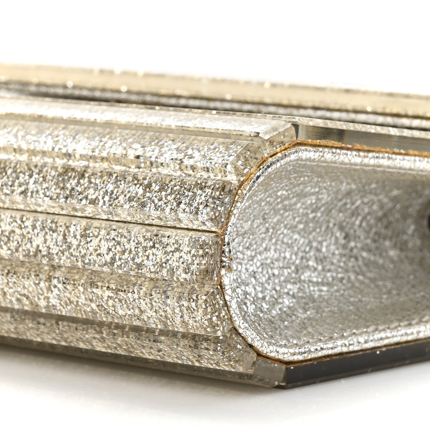 Jimmy Choo Acrylic Glitter Candy Clutch Platinum Ice 8 of 11