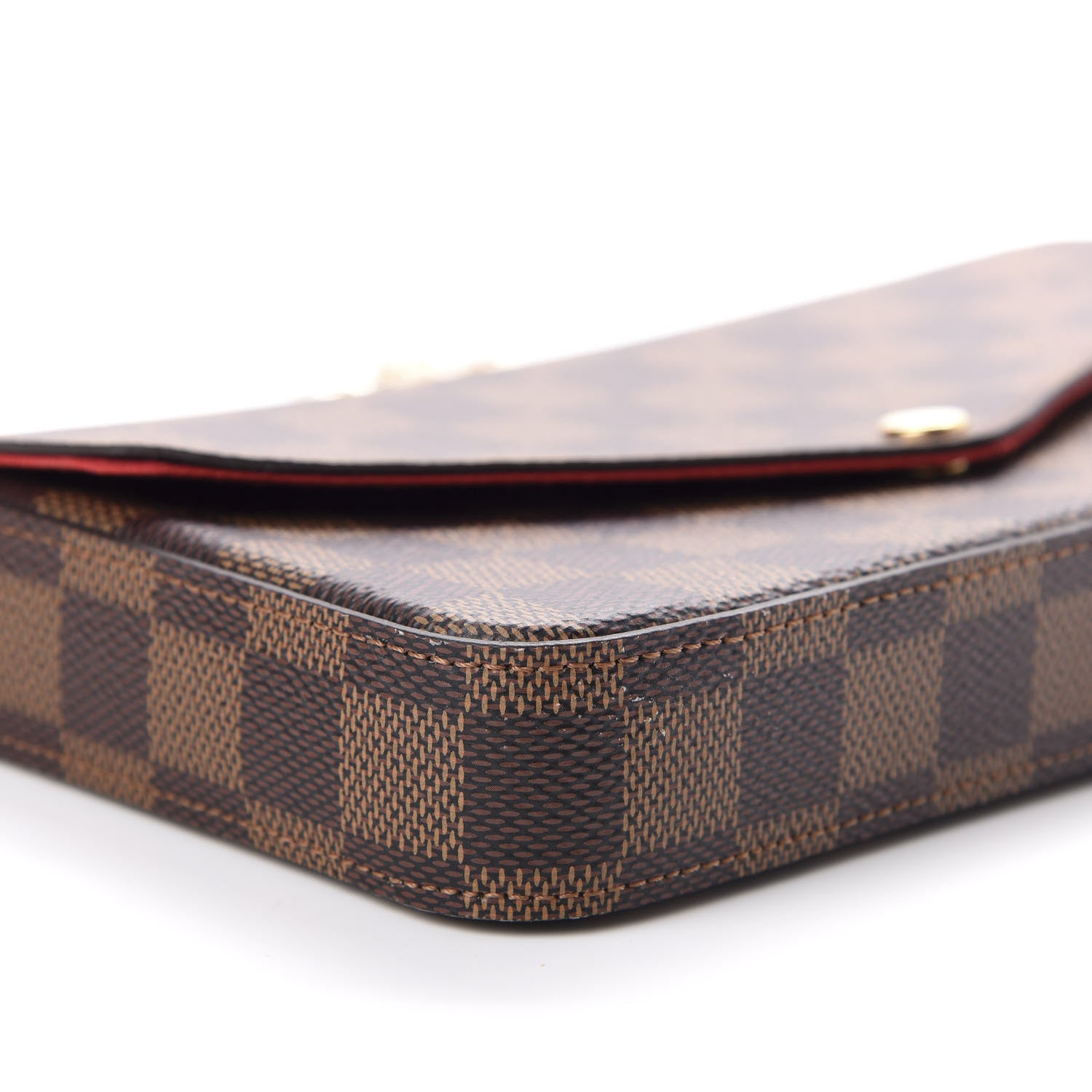 Louis Vuitton Damier Ebene Pochette Felicie Chain Wallet 8 of 12
