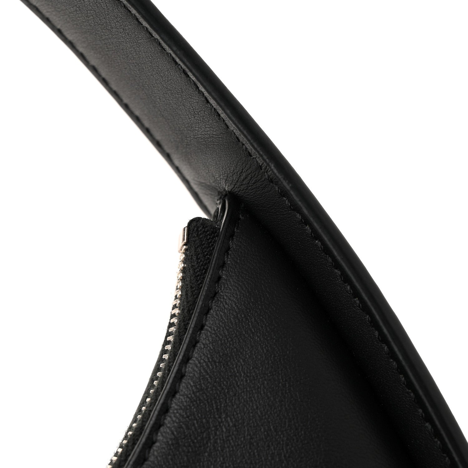 The Row Smooth Calfskin Half Moon Shoulder Bag Black 11 of 11