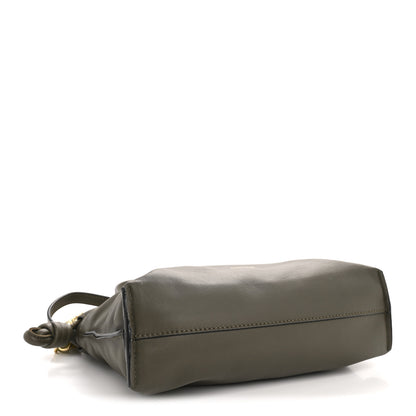 Loewe Mellow Nappa Donut Chain Flamenco Knot Clutch Khaki Green 4 of 12