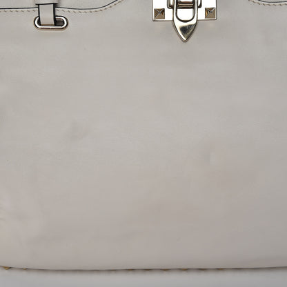 Valentino Garavani Vitello Medium Rockstud Tote Ivory 14 of 20