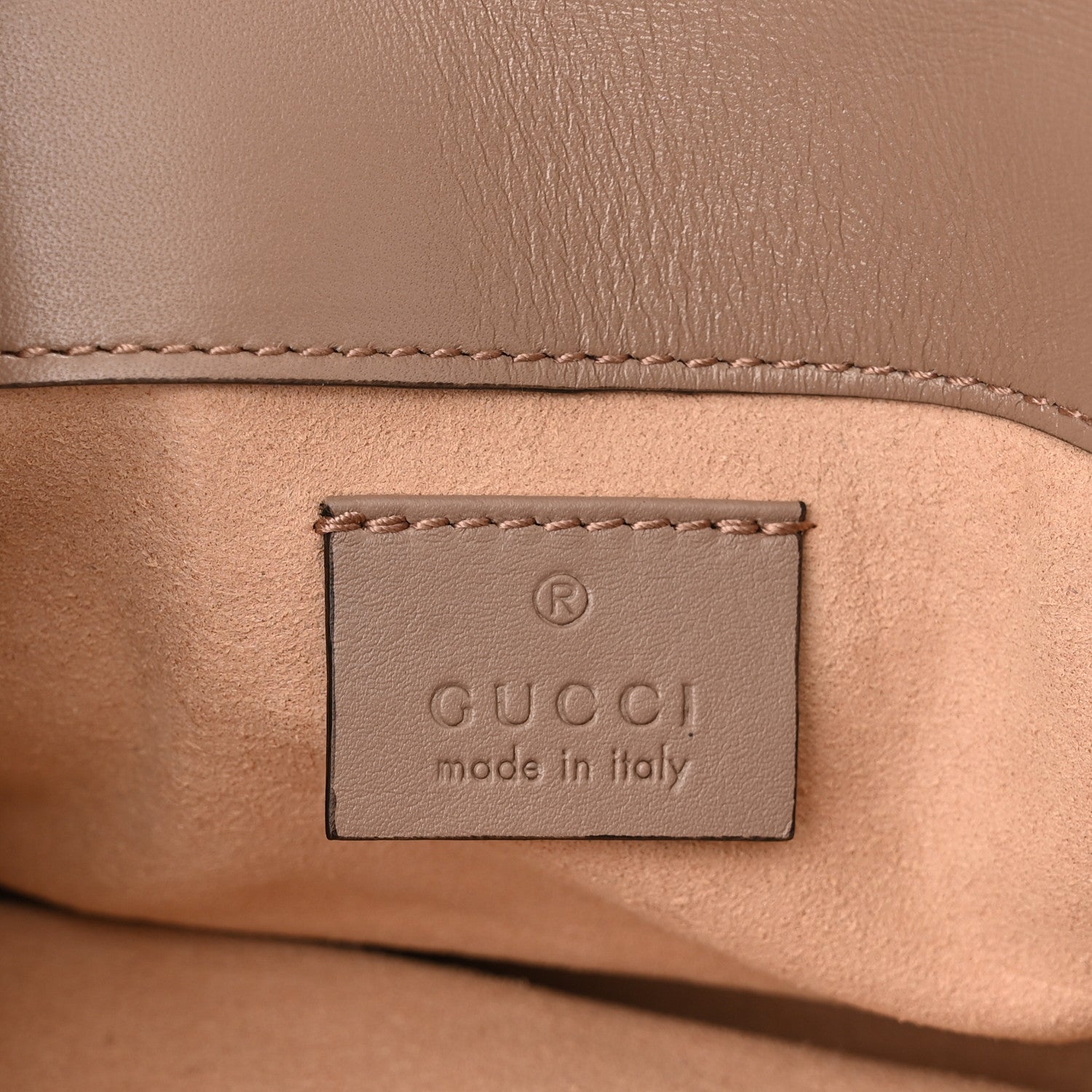 Gucci Calfskin Matelasse Super Mini GG Marmont Shoulder Bag Porcelain Rose 6 of 10