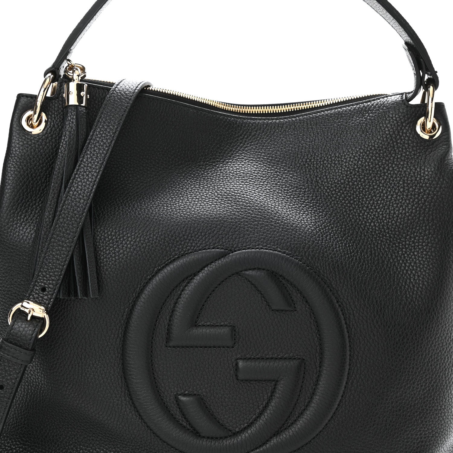 Gucci Pebbled Calfskin Large Soho Hobo Black 8 of 10