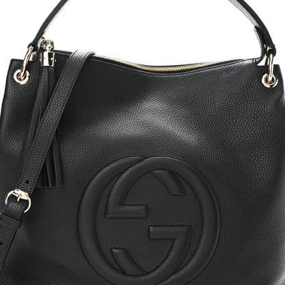 Gucci Pebbled Calfskin Large Soho Hobo Black 8 of 10