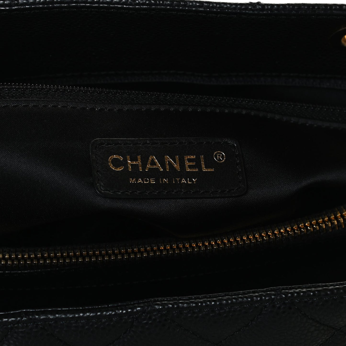 Caviar Quilted Grand Shopping Tote GST Black