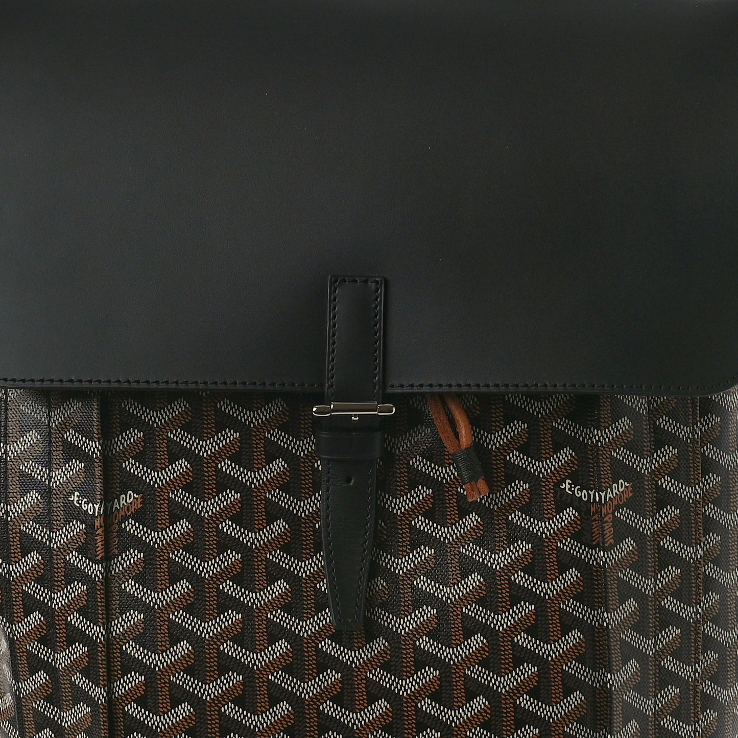 Goyardine Calfskin Alpin MM Backpack Black