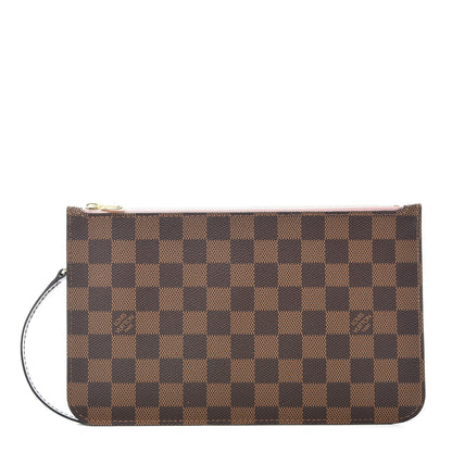 Louis Vuitton Damier Ebene Neverfull MM GM Pochette Rose Ballerine 1 of 7