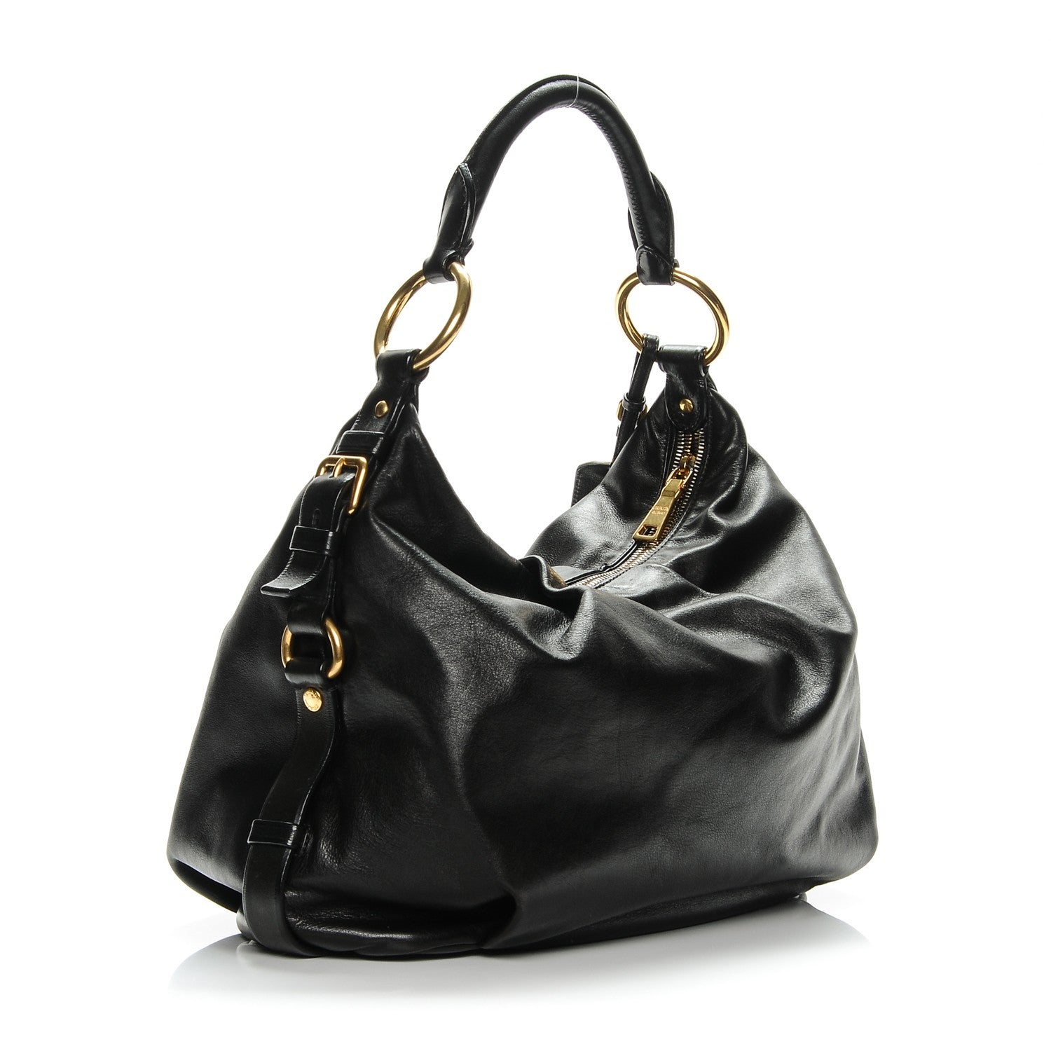 Prada Soft Calf Hobo Nero Black 3 of 8