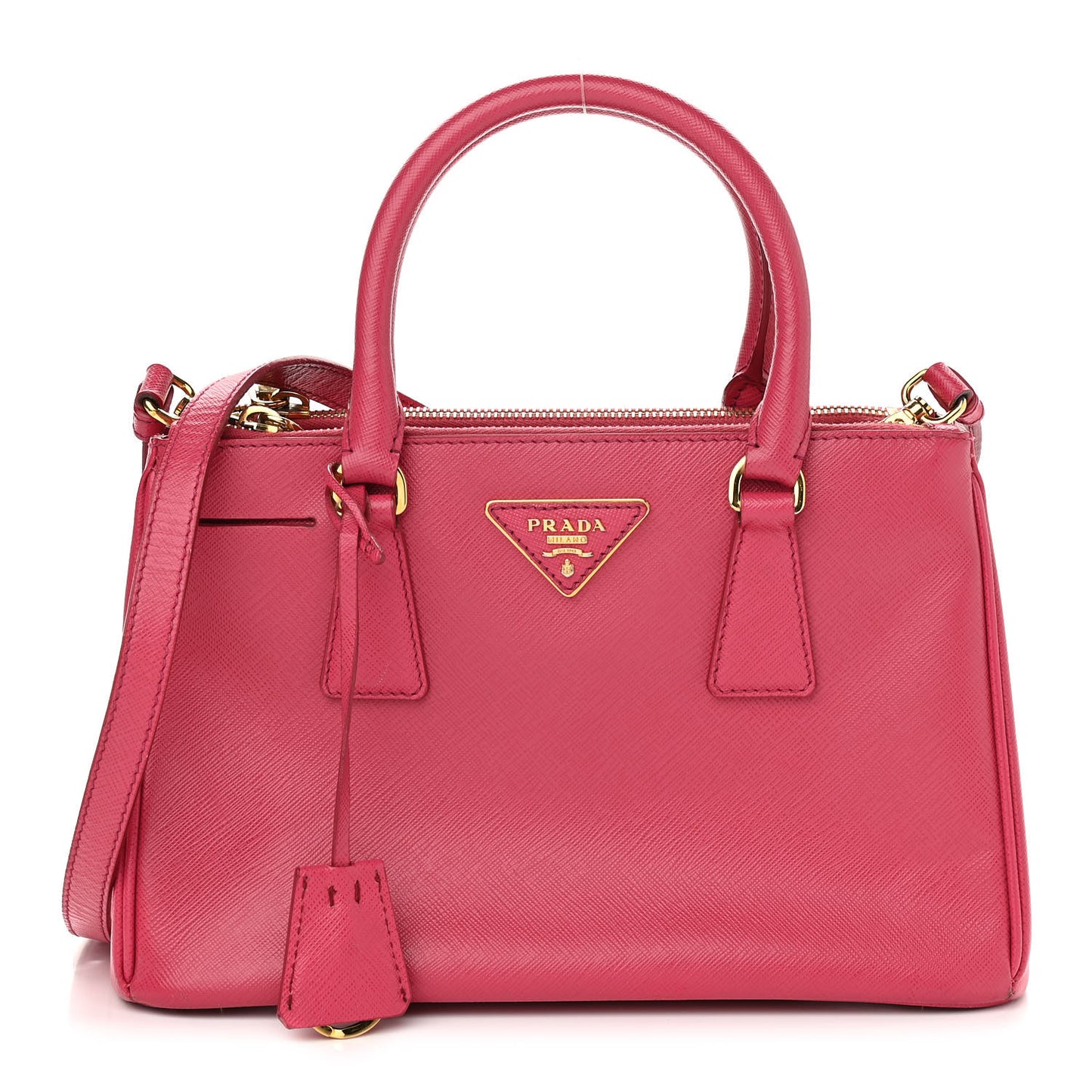 Saffiano Small Galleria Double Zip Tote Peonia