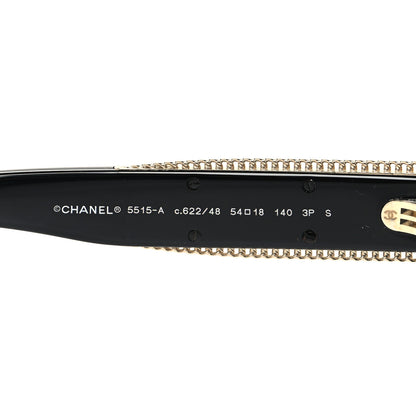 Chanel Acetate Oval Sunglasses 5515-A Black 5 of 8