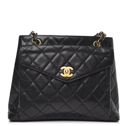 Chanel Caviar Quilted Flap Shoulder Bag Black 1 of 9
