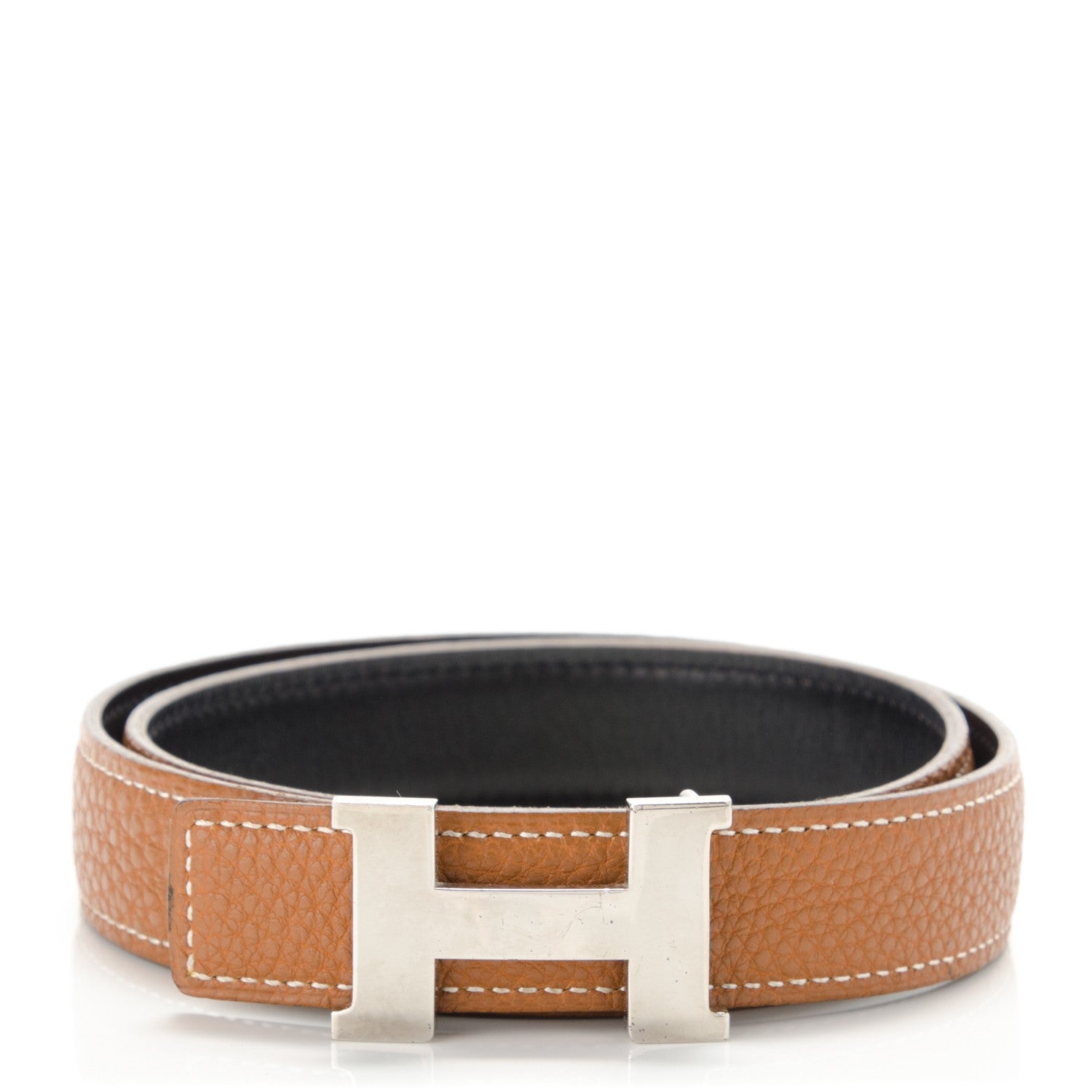 Hermes Togo Box 24mm Mini Constance H Belt Black Gold 1 of 7