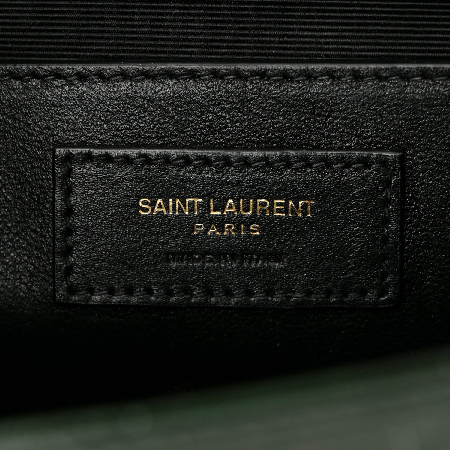 Saint Laurent Calfskin Crocodile Embossed Medium Classic Monogram Kate Tassel Satchel Dark Mint 6 of 13