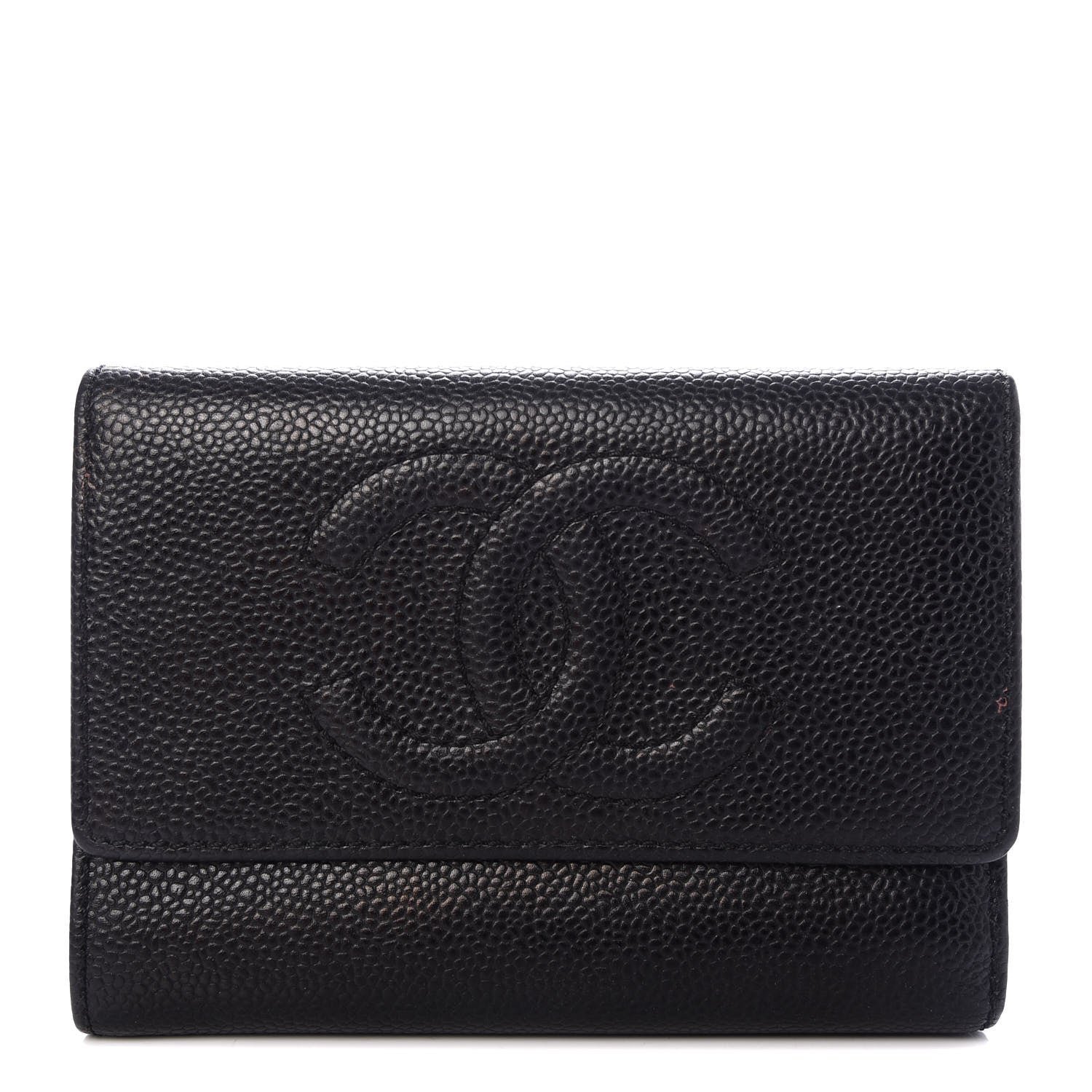 Chanel Caviar Timeless CC Flap Wallet Black 1 of 8