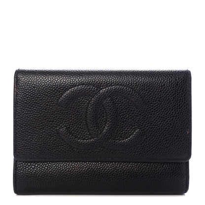 Chanel Caviar Timeless CC Flap Wallet Black 1 of 8