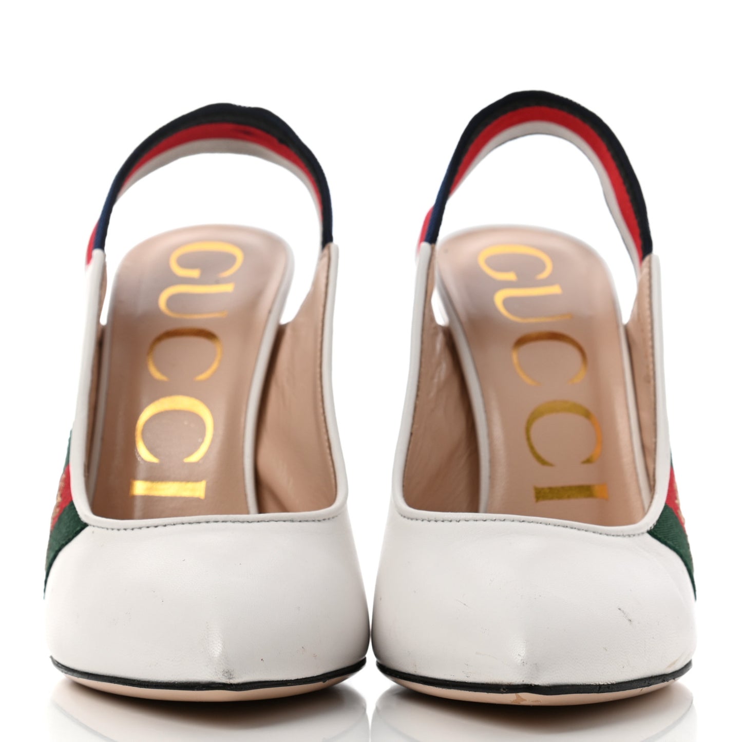 Malaga Kid Web Sylvie High Heel Slingback Pumps 36 White