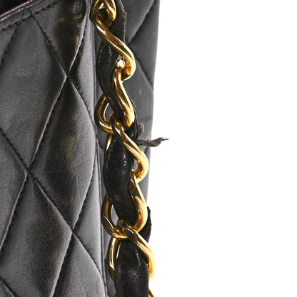 Chanel Lambskin Quilted XL Jumbo Single Flap Black 12 of 13