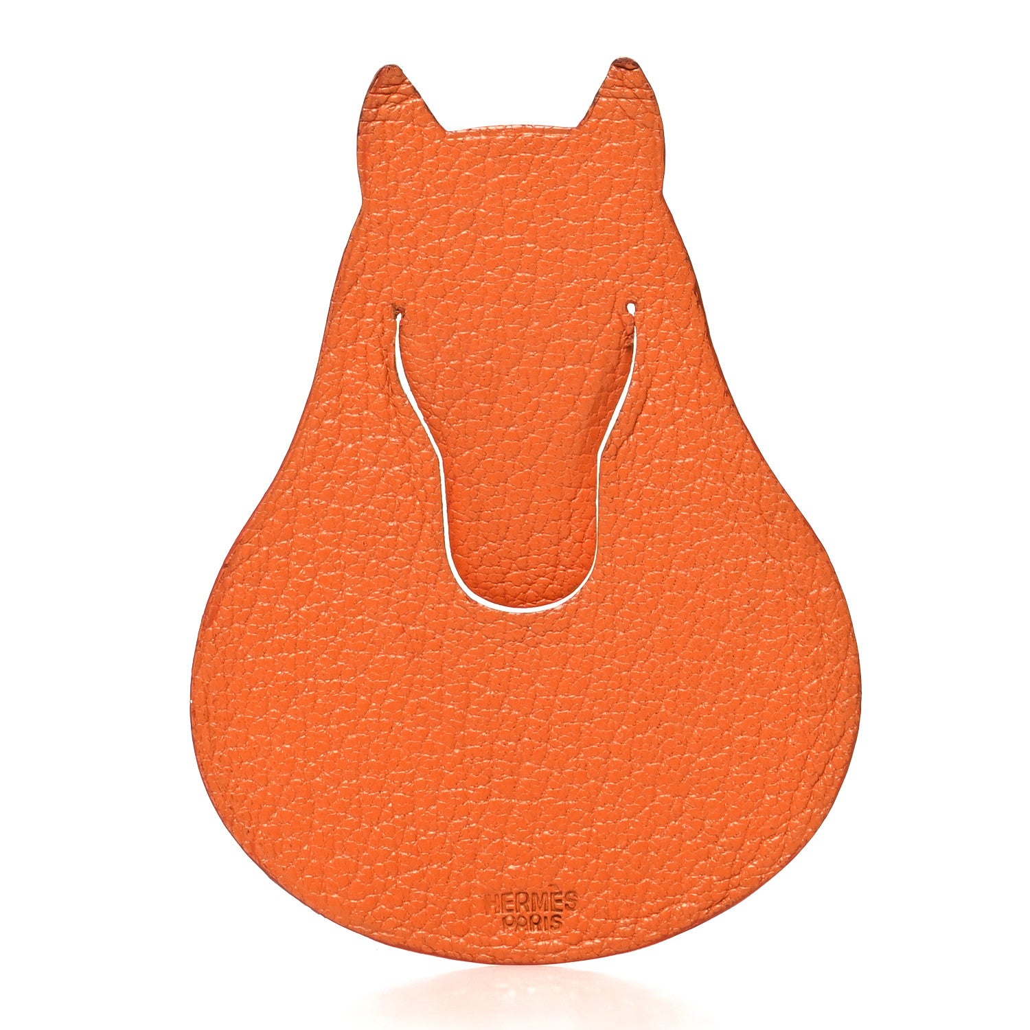 Hermes Chevre Mysore Horse Pikabook Bookmark Orange 3 of 5