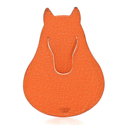Hermes Chevre Mysore Horse Pikabook Bookmark Orange 3 of 5