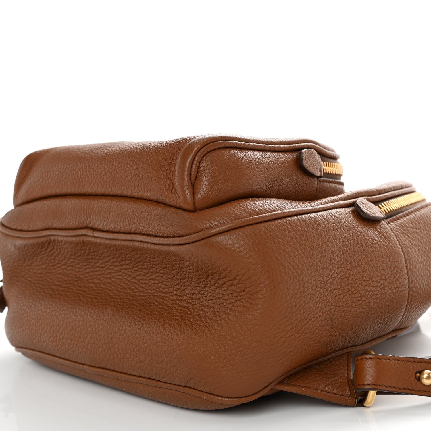 Prada Vitello Daino Zip Backpack Cuoio 9 of 13