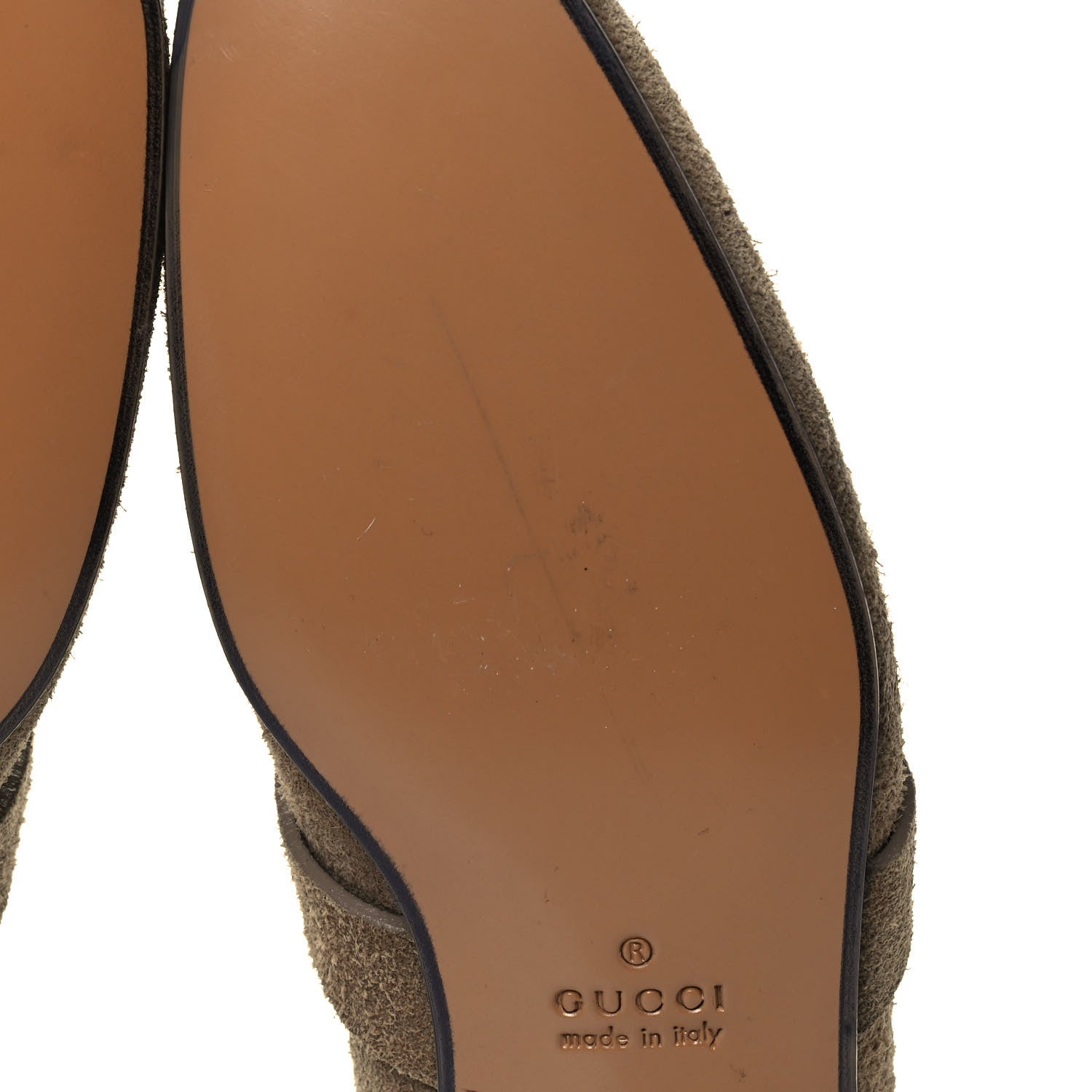 Gucci Suede Mens Horsebit Loafers 8 7 of 9