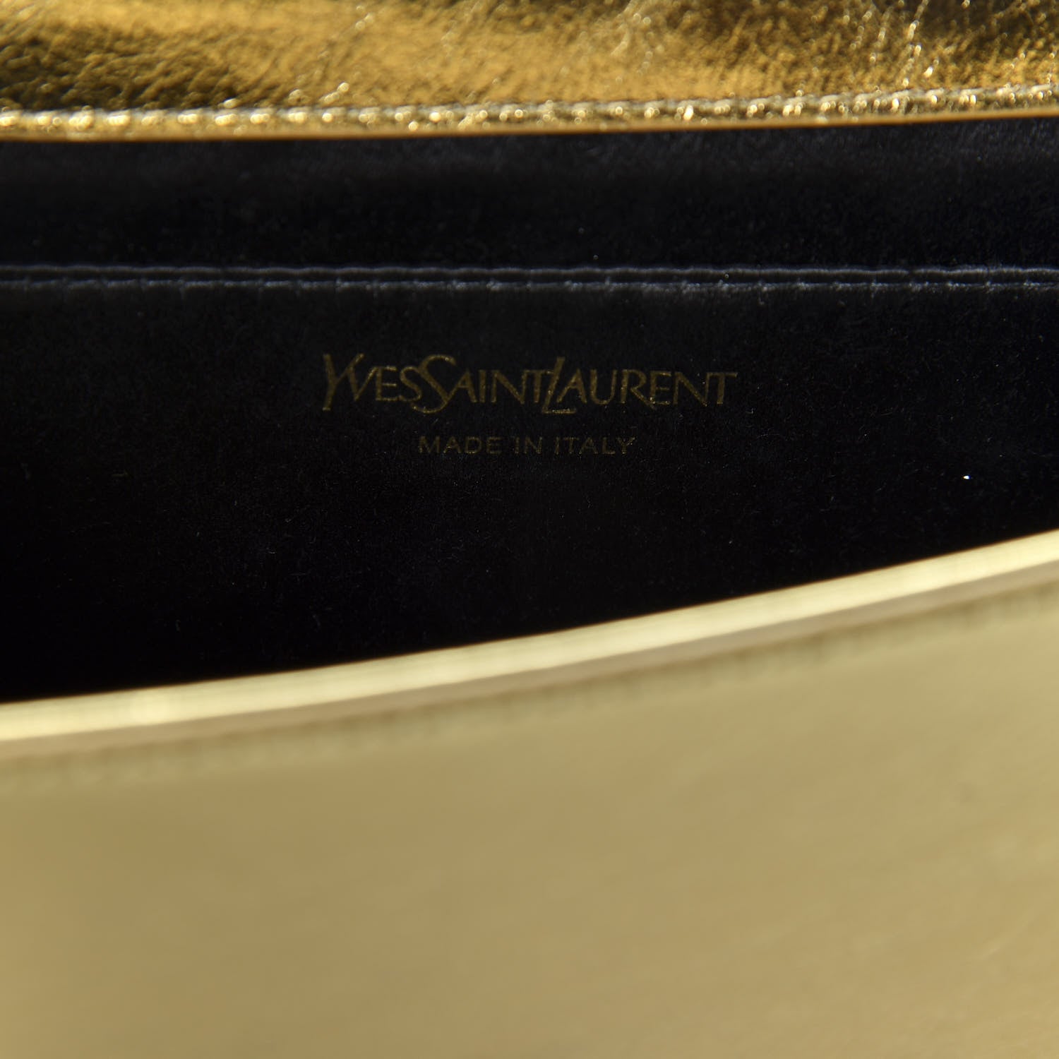 Saint Laurent Metallic Calfskin Monogram Large Belle De Jour Clutch Gold 7 of 8