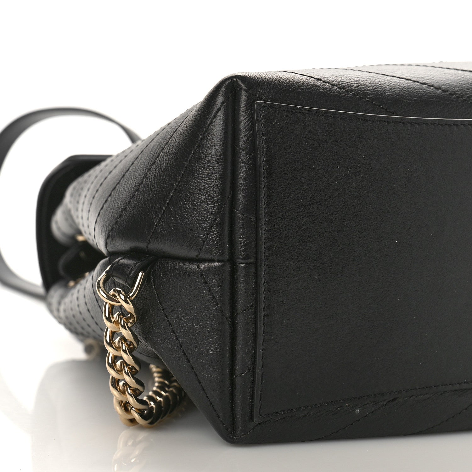 Chanel Grained Calfskin Chevron Stitched Backpack Black 8 of 9