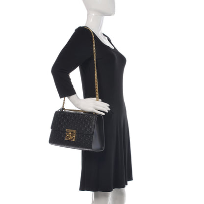 Gucci Guccissima Medium Padlock Shoulder Bag Black 2 of 10