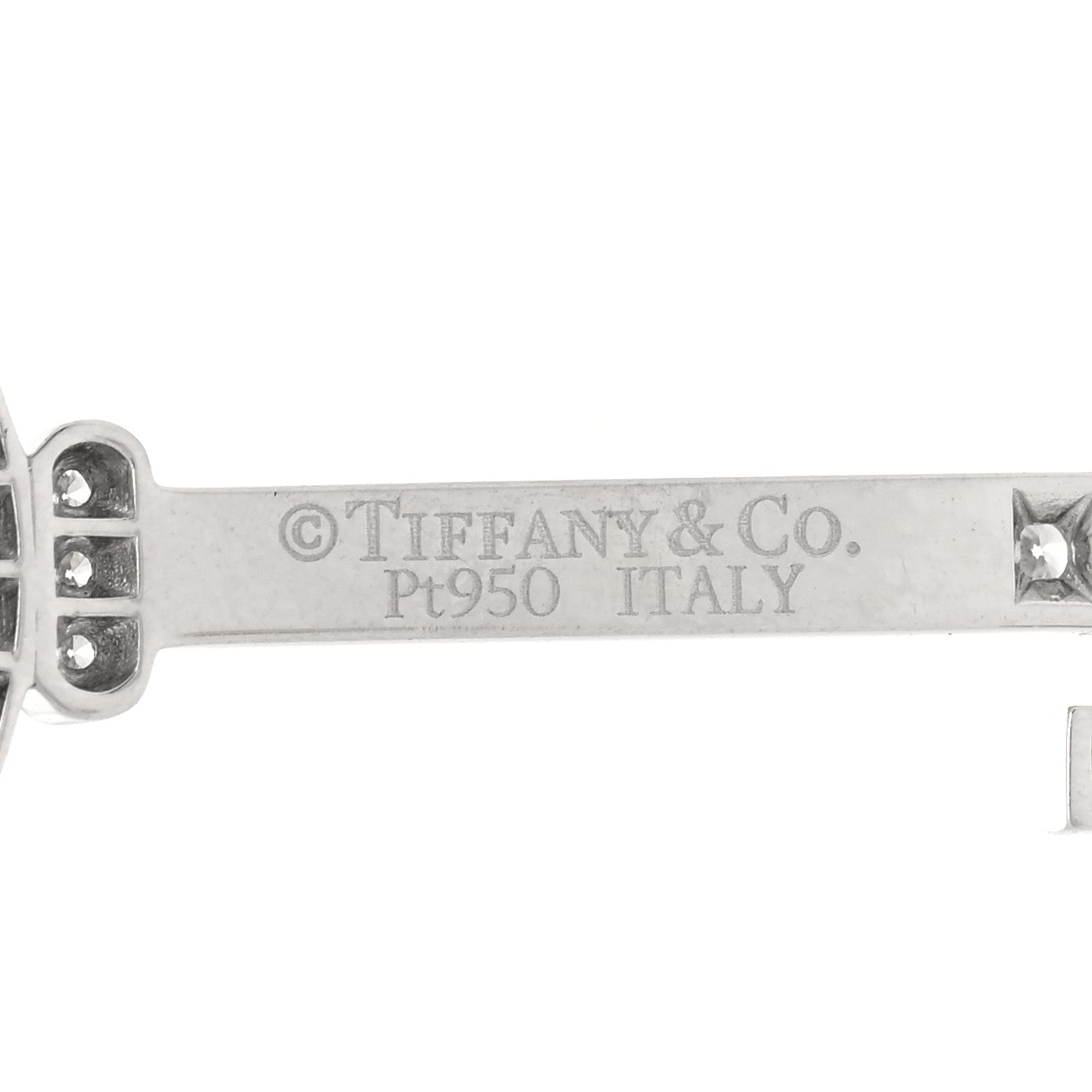 Tiffany Platinum Diamond Bubbles Key Pendant 3 of 4