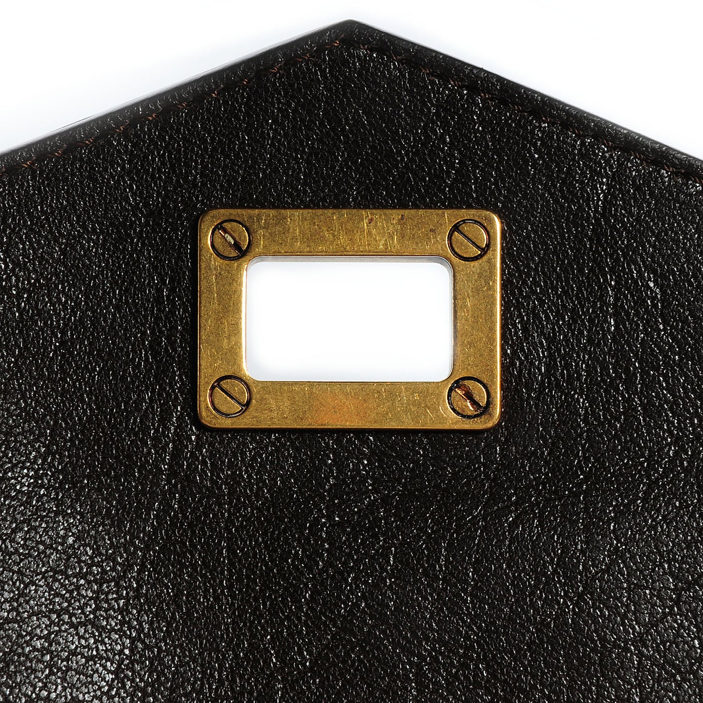 Lux Leather PS1 Pochette Clutch Dark Chocolate