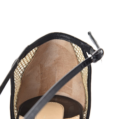Christian Louboutin Patent Mesh Silkova 100 Sandals 40.5 Black 14 of 16