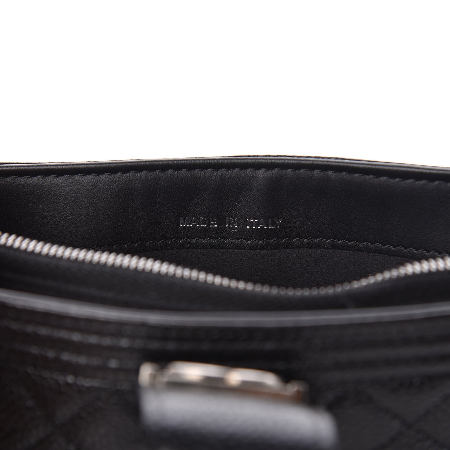 Caviar Quilted Mini Boy Phone Holder Clutch Black