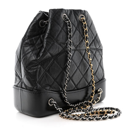 Chanel Aged Calfskin Quilted Small Gabrielle Backpack Black 3 of 11