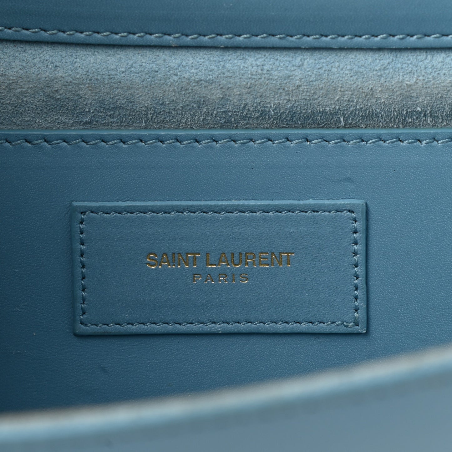 Smooth Calfskin Classic Monogram Cassandre Clutch Blue Glacier