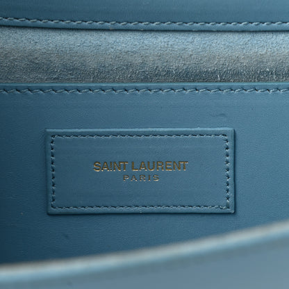 Saint Laurent Smooth Calfskin Classic Monogram Cassandre Clutch Blue Glacier 6 of 11