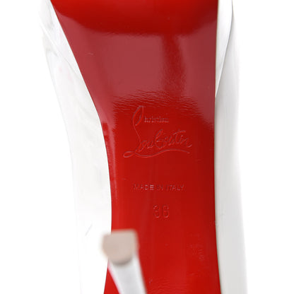 Christian Louboutin Patent Fetish Peep 130 Pumps 36 White 7 of 8