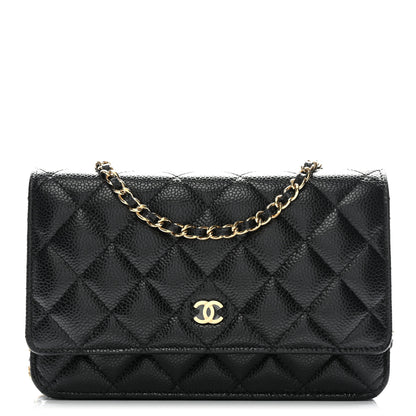 Chanel Caviar Quilted Wallet On Chain WOC Black 1 of 12