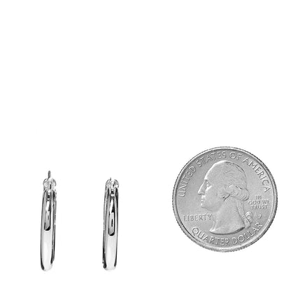 Tiffany Sterling Silver Cushion Hoop Earrings 2 of 5