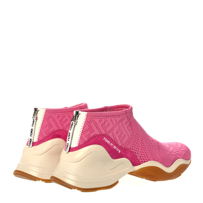 Fendi Technical 3D Mesh Womens FFluid Zip Up Sneakers 40.5 Pink Fuxia White 4 of 8