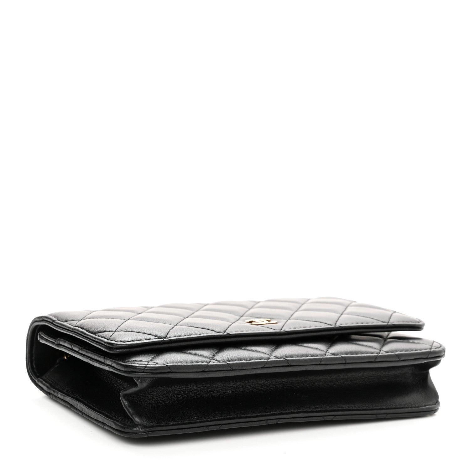 Chanel Lambskin Quilted Wallet On Chain WOC Black 4 of 11