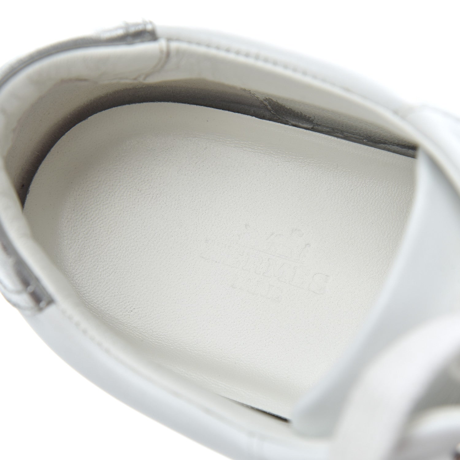 Hermes Nappa Womens Avantage Sneakers 39.5 White Argent 6 of 24