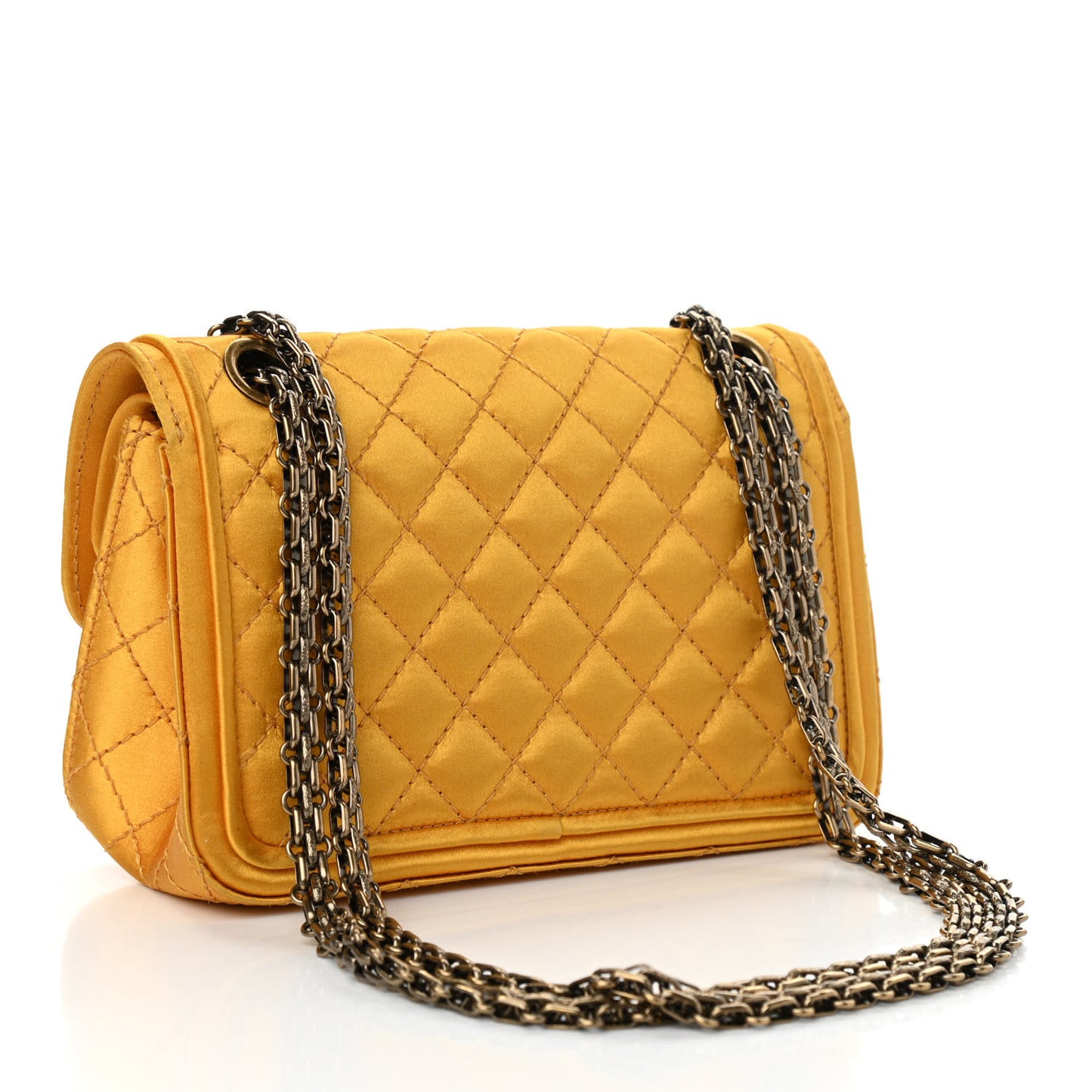 Satin Quilted 2.55 Reissue 224 Flap Gold