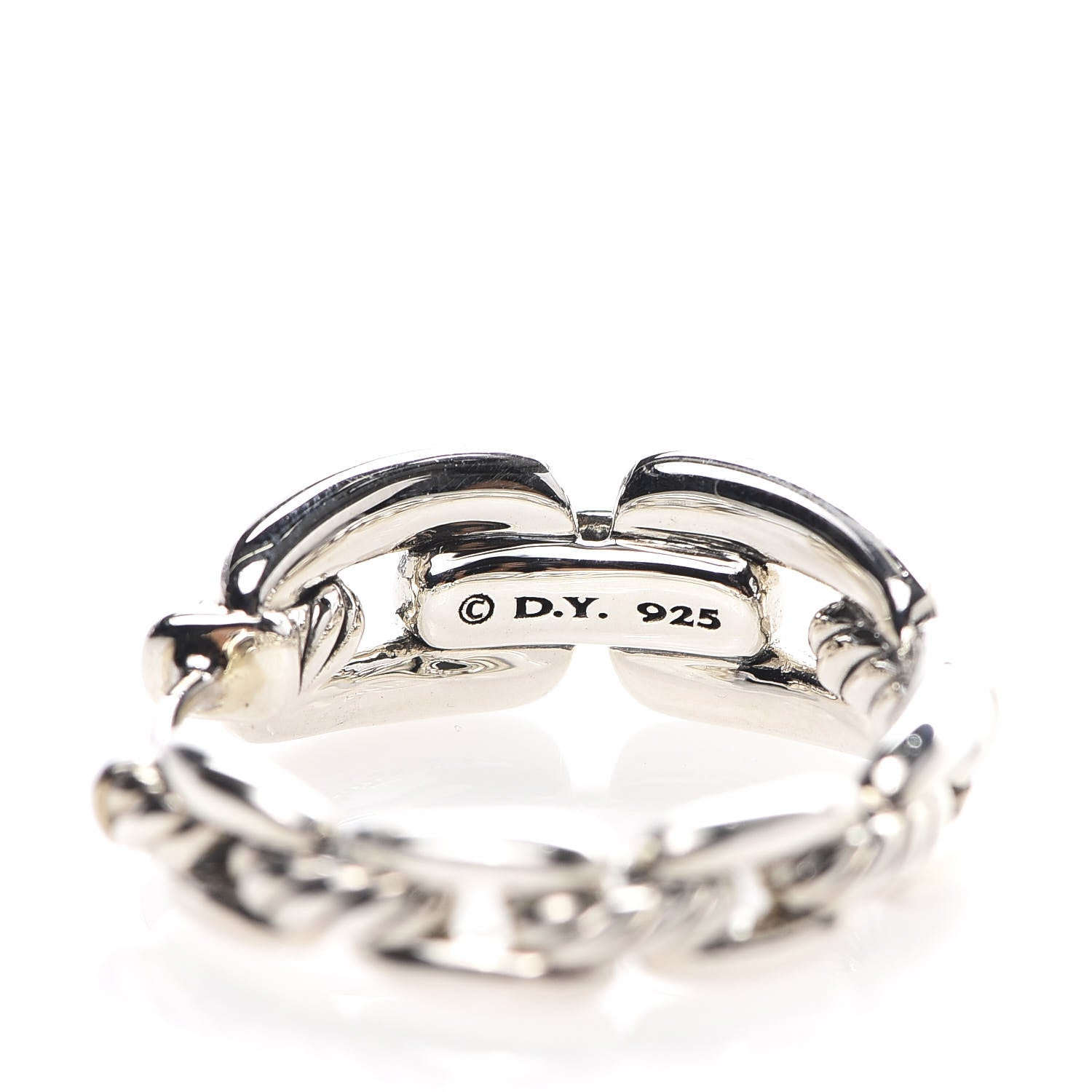David Yurman Sterling Silver Diamond 23mm Wellesley Hoop Earrings 3 of 3
